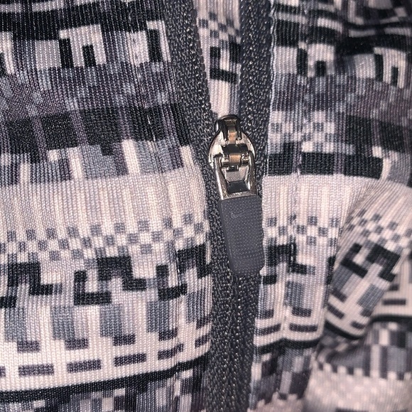 Nike Pro Hyperwarm Dri-Fit Pullover Top Quarter Zip Gray Pixel Fair Isle Medium - Picture 6 of 7